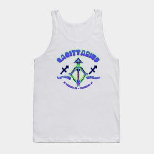 Sagittarius 5a Teal Tank Top